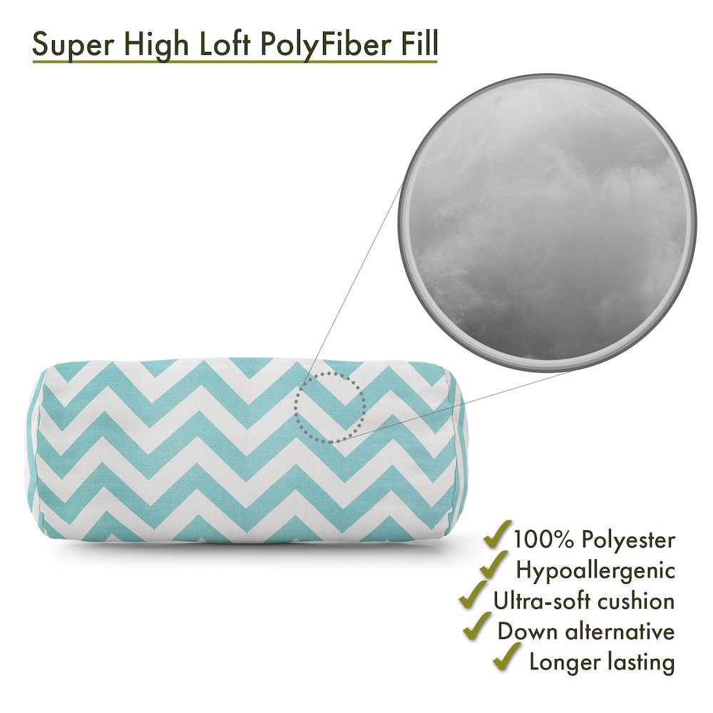Majestic Home Goods Bolster Pillow Chevron Teal. Picture 2
