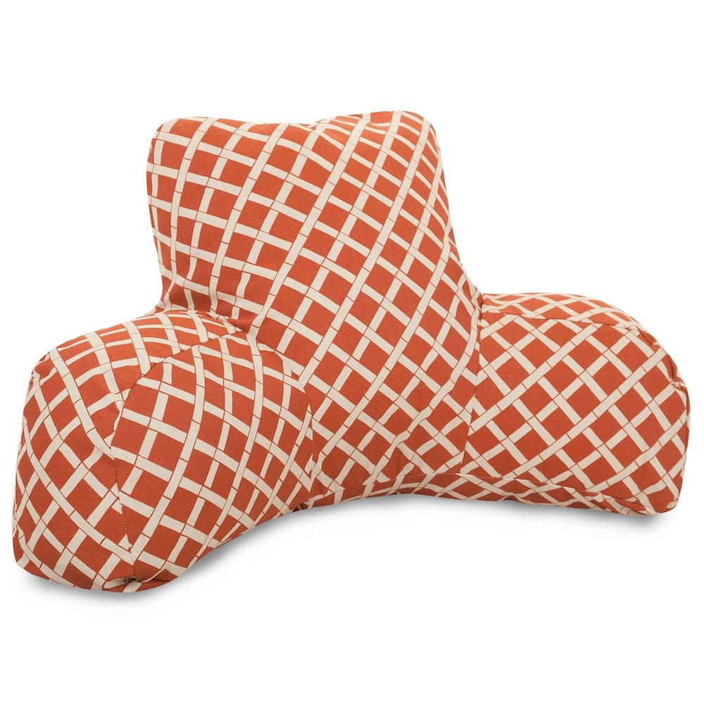 Majestic Home Goods Reading Pillow Bamboo Burnt Orange. Picture 1