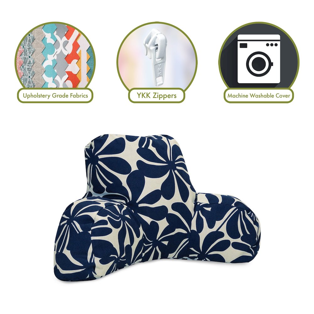 Majestic Home Goods Reading Pillow Plantation Navy. Picture 2