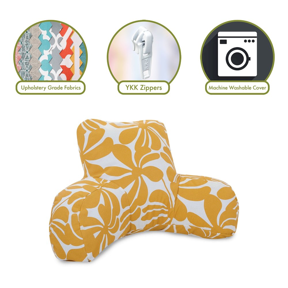 Majestic Home Goods Reading Pillow Plantation Yellow. Picture 2