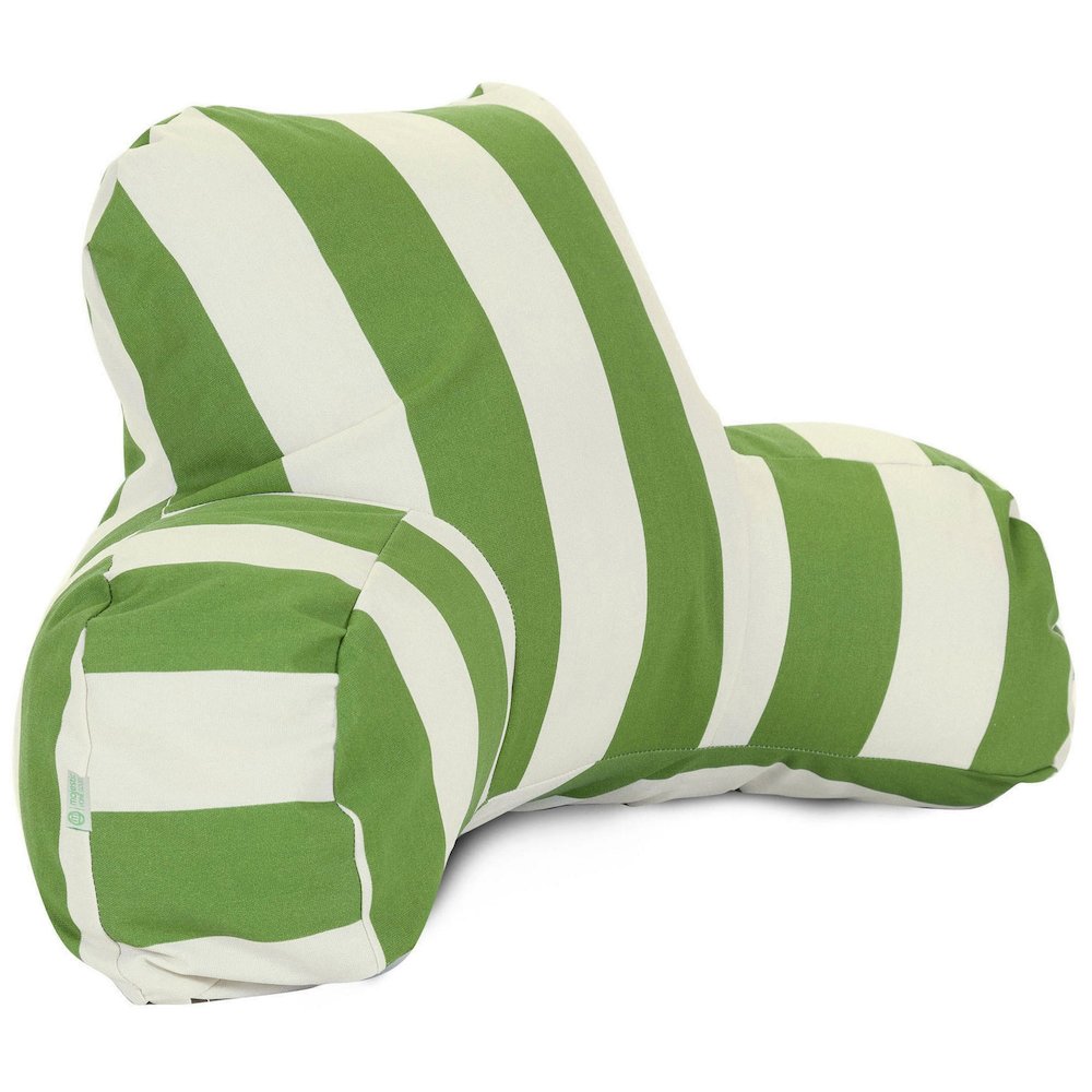 Majestic Home Goods Reading Pillow Vertical Stripe Sage. Picture 1