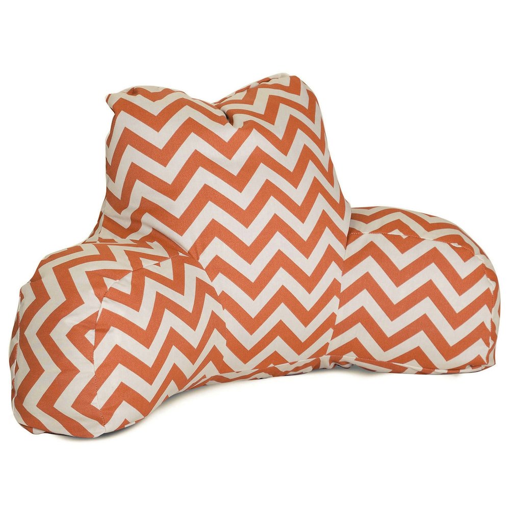 Majestic Home Goods Reading Pillow Chevron Burnt Orange. Picture 1