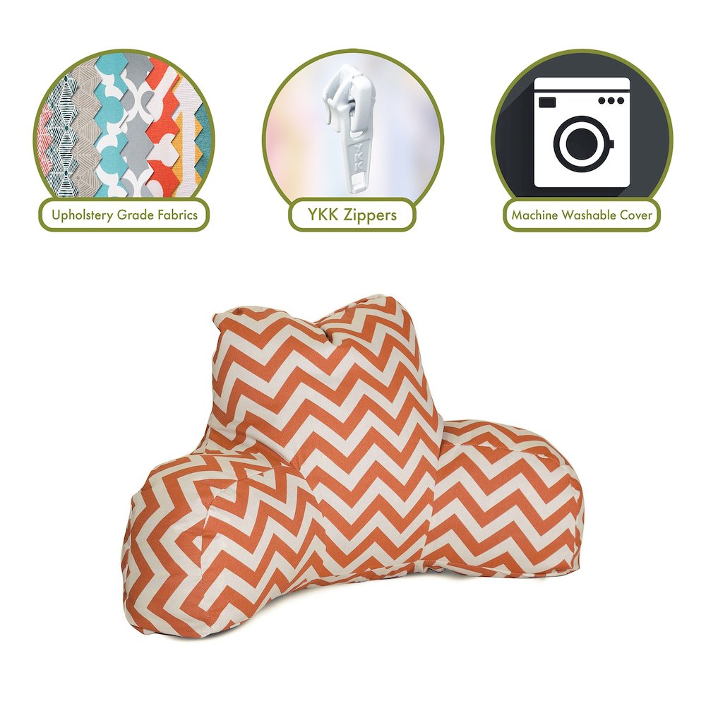 Majestic Home Goods Reading Pillow Chevron Burnt Orange. Picture 2