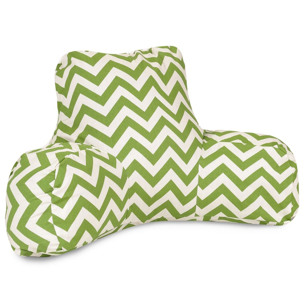 Majestic Home Goods Reading Pillow Chevron Sage. Picture 1