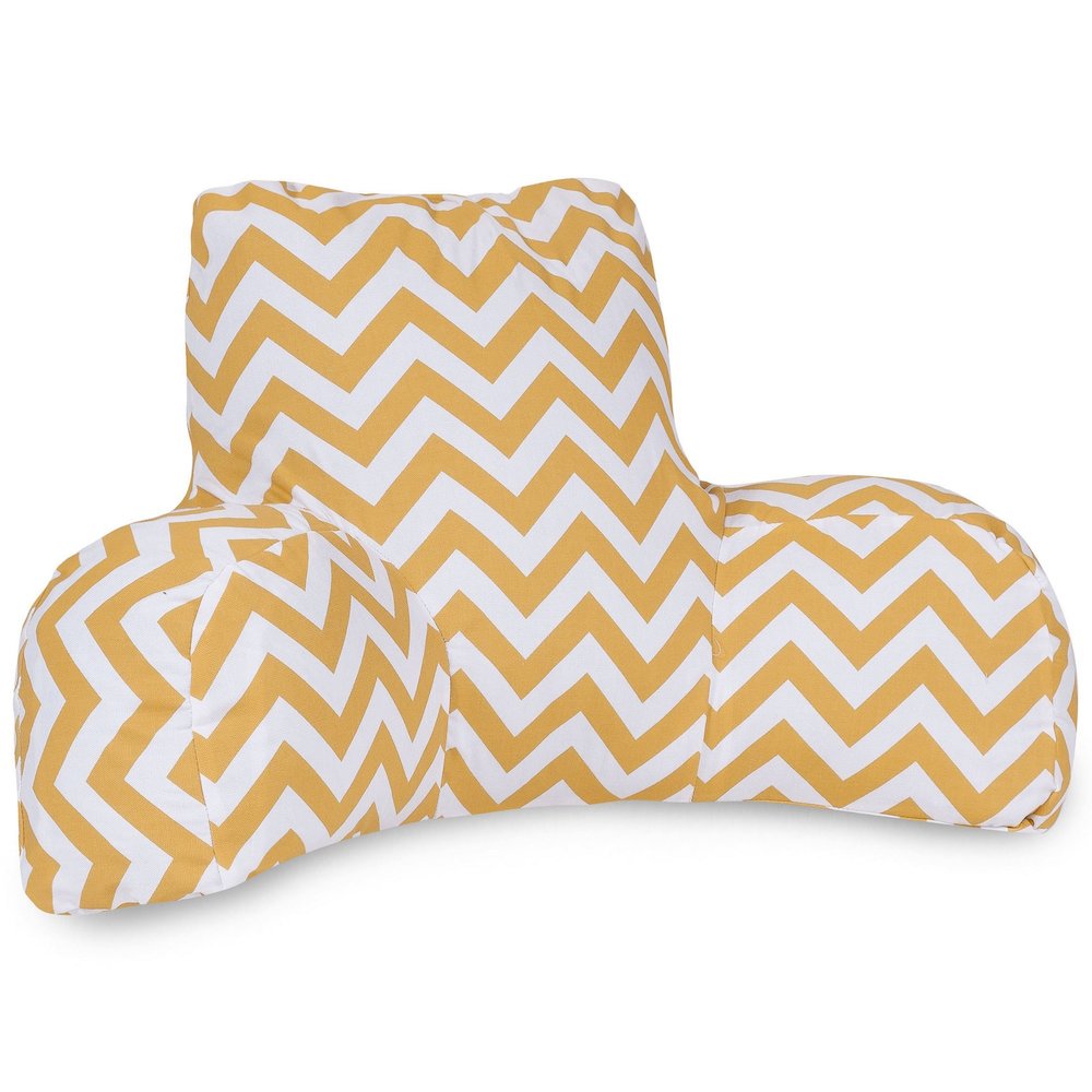 Majestic Home Goods Reading Pillow Chevron Yellow. Picture 1