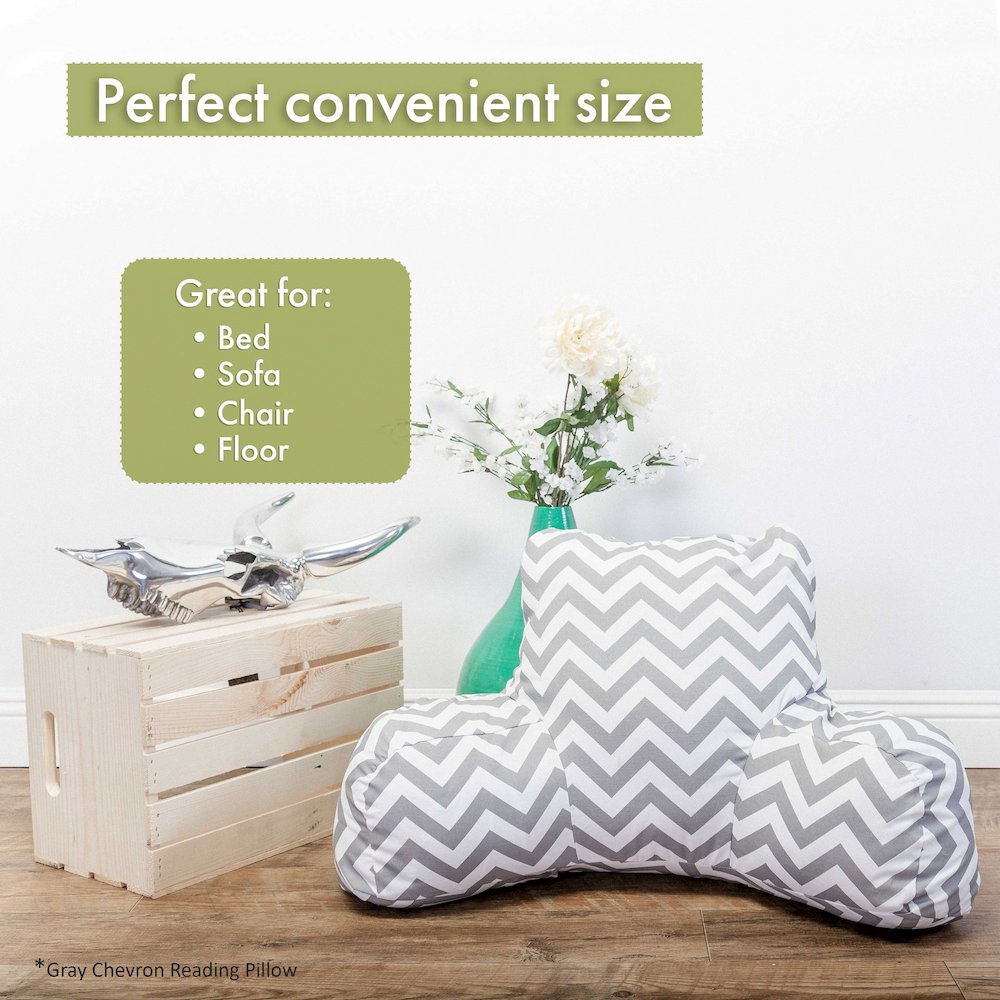 Majestic Home Goods Reading Pillow Chevron Yellow. Picture 5