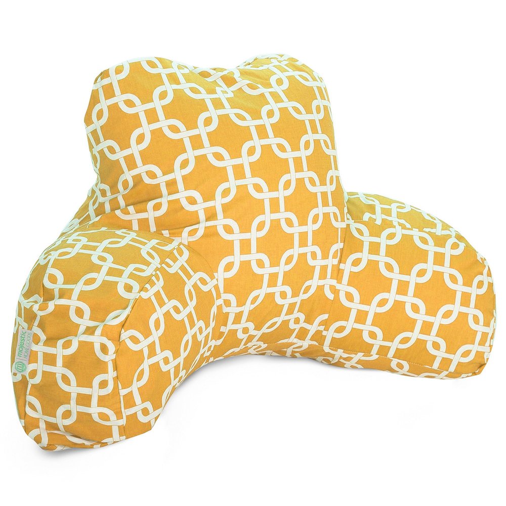 Majestic Home Goods Reading Pillow Links Yellow. Picture 1