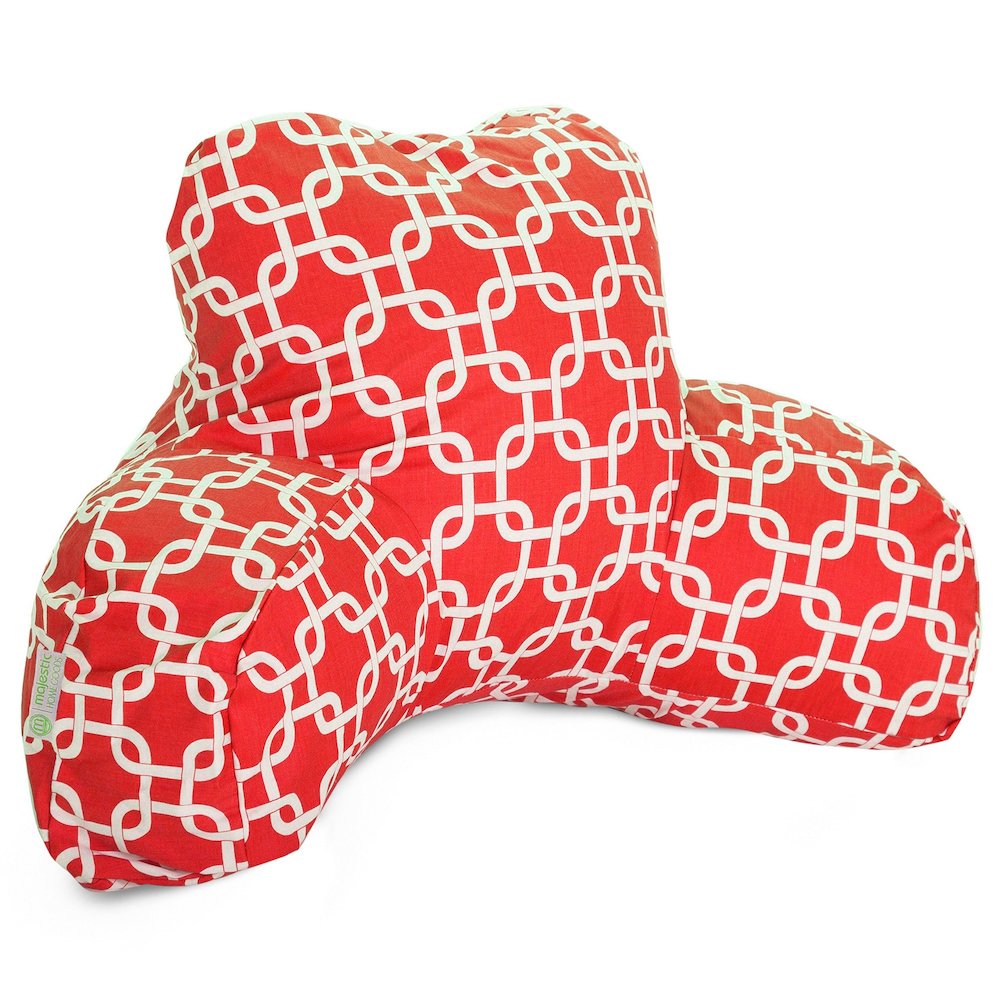 Majestic Home Goods Reading Pillow Links Red. Picture 1
