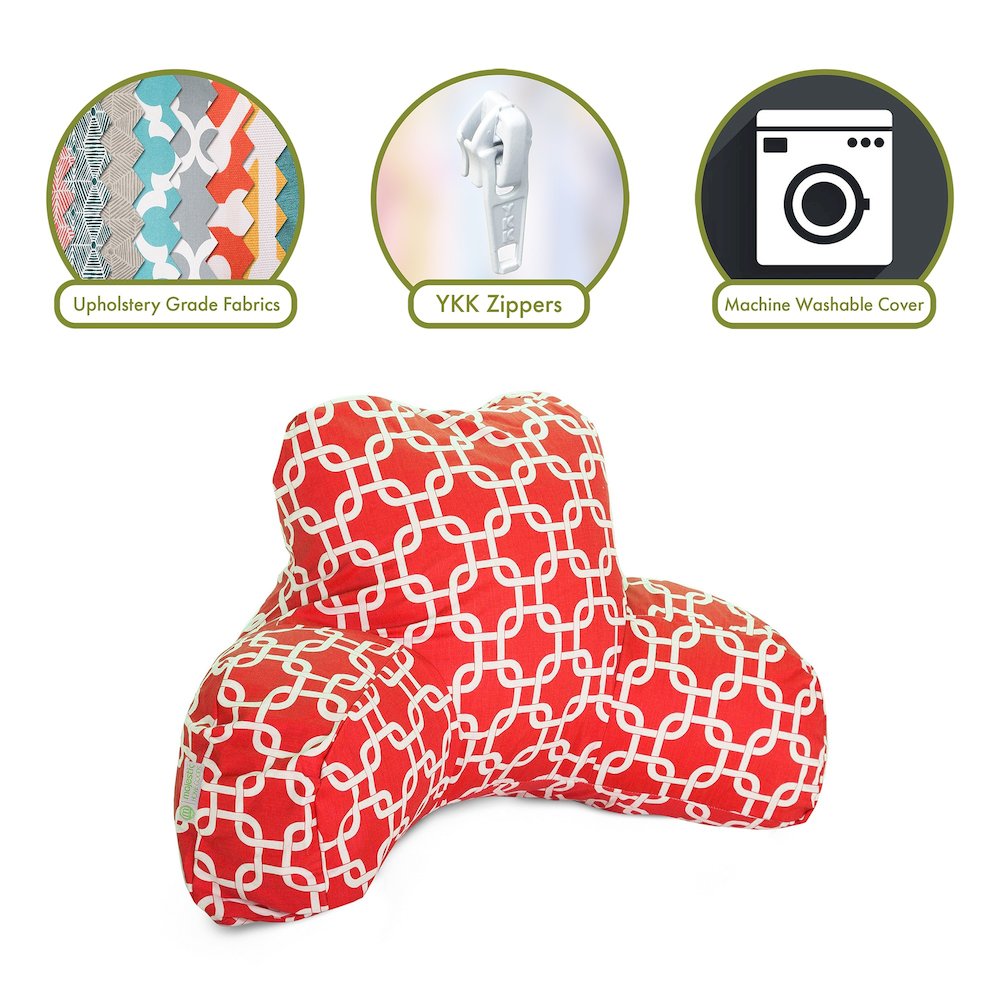 Majestic Home Goods Reading Pillow Links Red. Picture 2