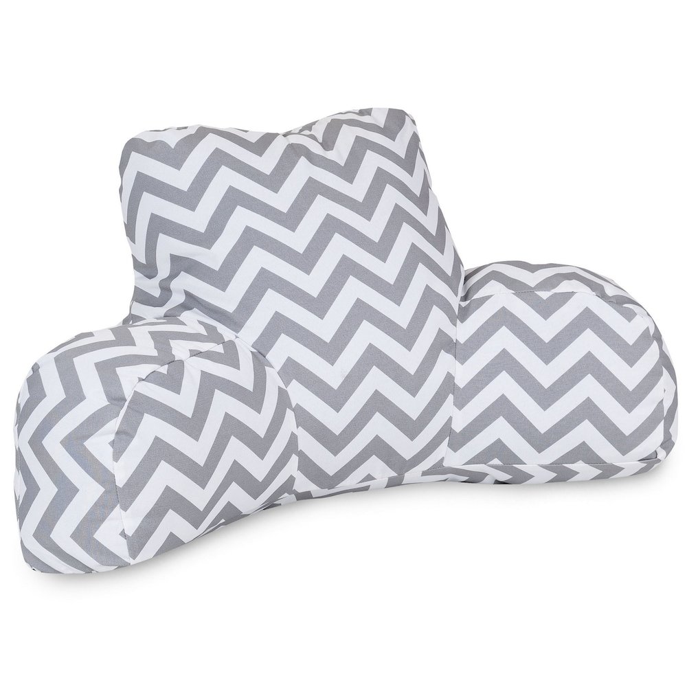 Majestic Home Goods Reading Pillow Chevron Gray. Picture 1