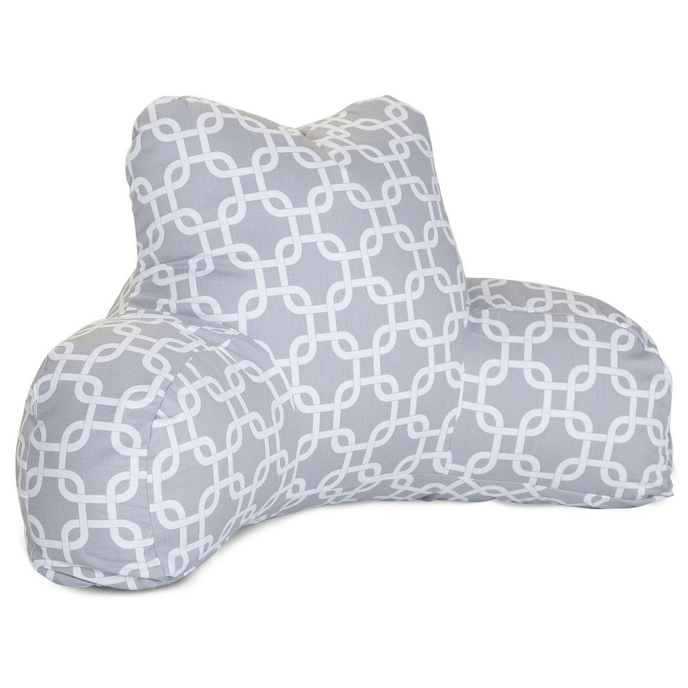 Majestic Home Goods Reading Pillow Links Gray. Picture 1
