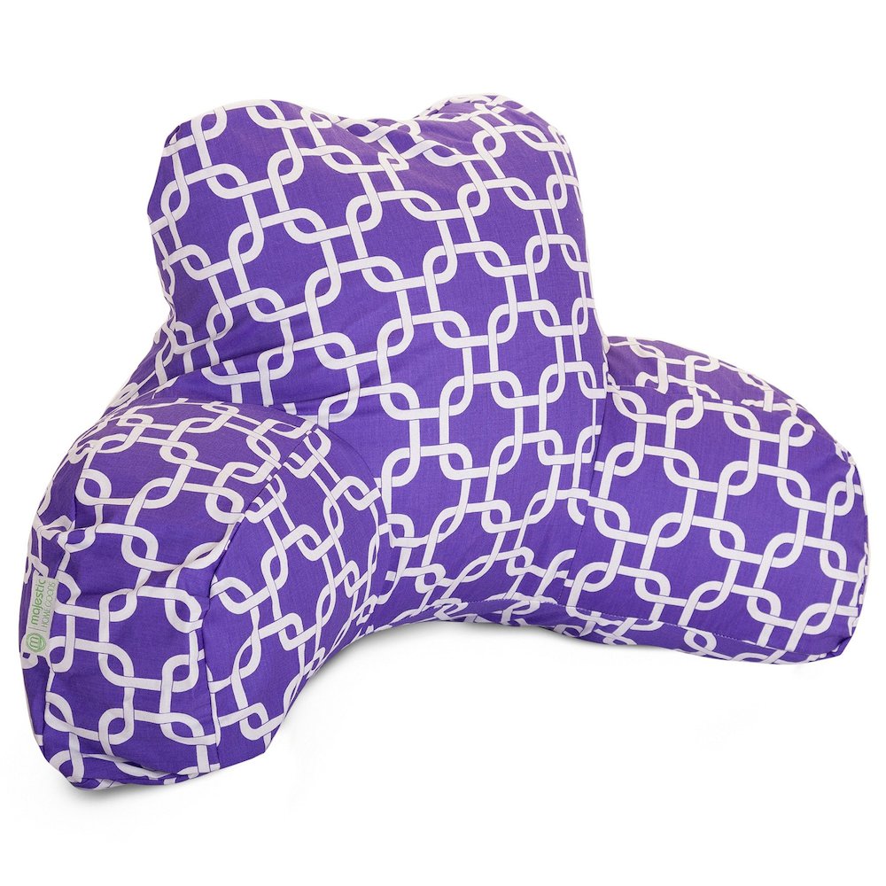 Majestic Home Goods Reading Pillow Links Purple. Picture 1