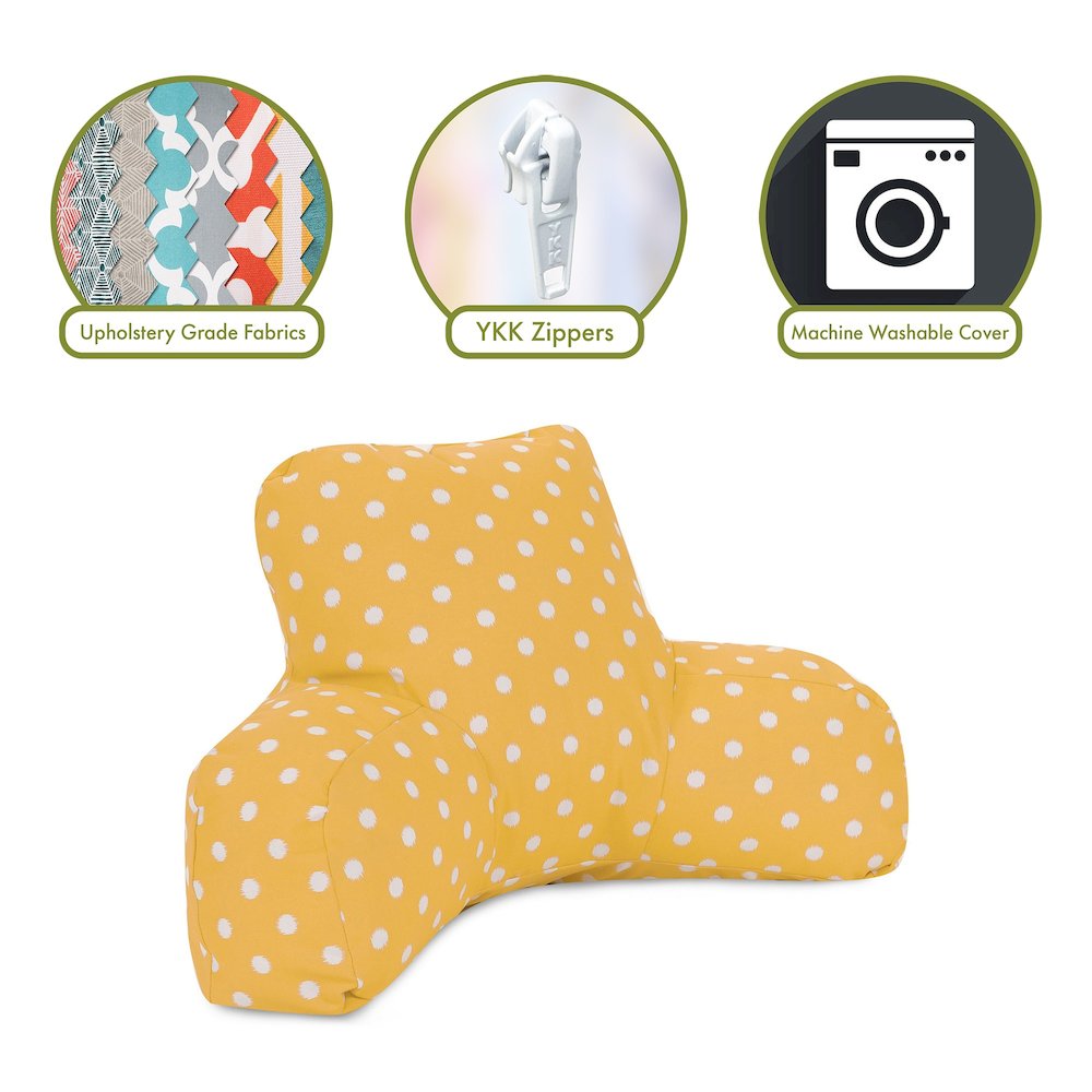 Majestic Home Goods Reading Pillow Ikat Dot Citrus. Picture 2