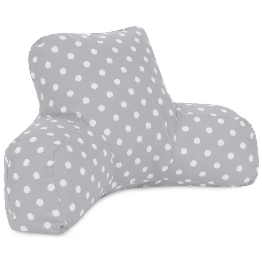 Majestic Home Goods Reading Pillow Ikat Dot Gray. Picture 1