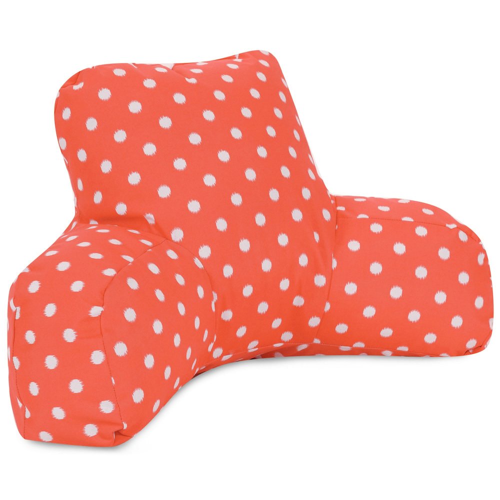 Majestic Home Goods Reading Pillow Ikat Dot Orange. Picture 1