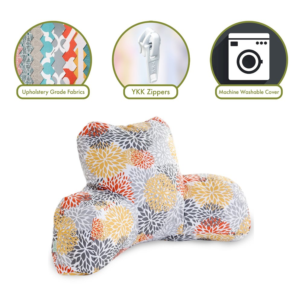 Majestic Home Goods Reading Pillow Blooms Citrus. Picture 2
