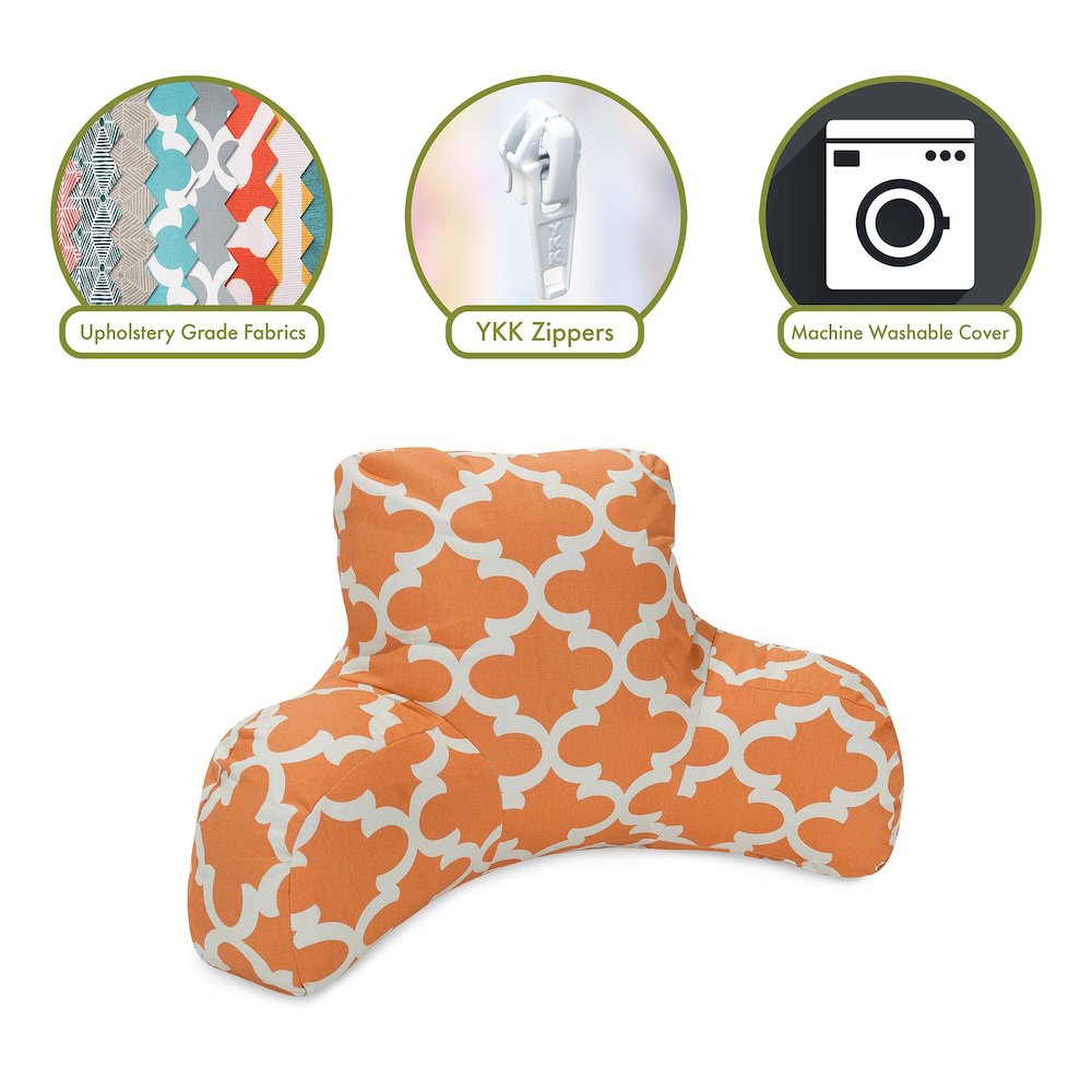 Majestic Home Goods Reading Pillow Trellis Peach. Picture 2