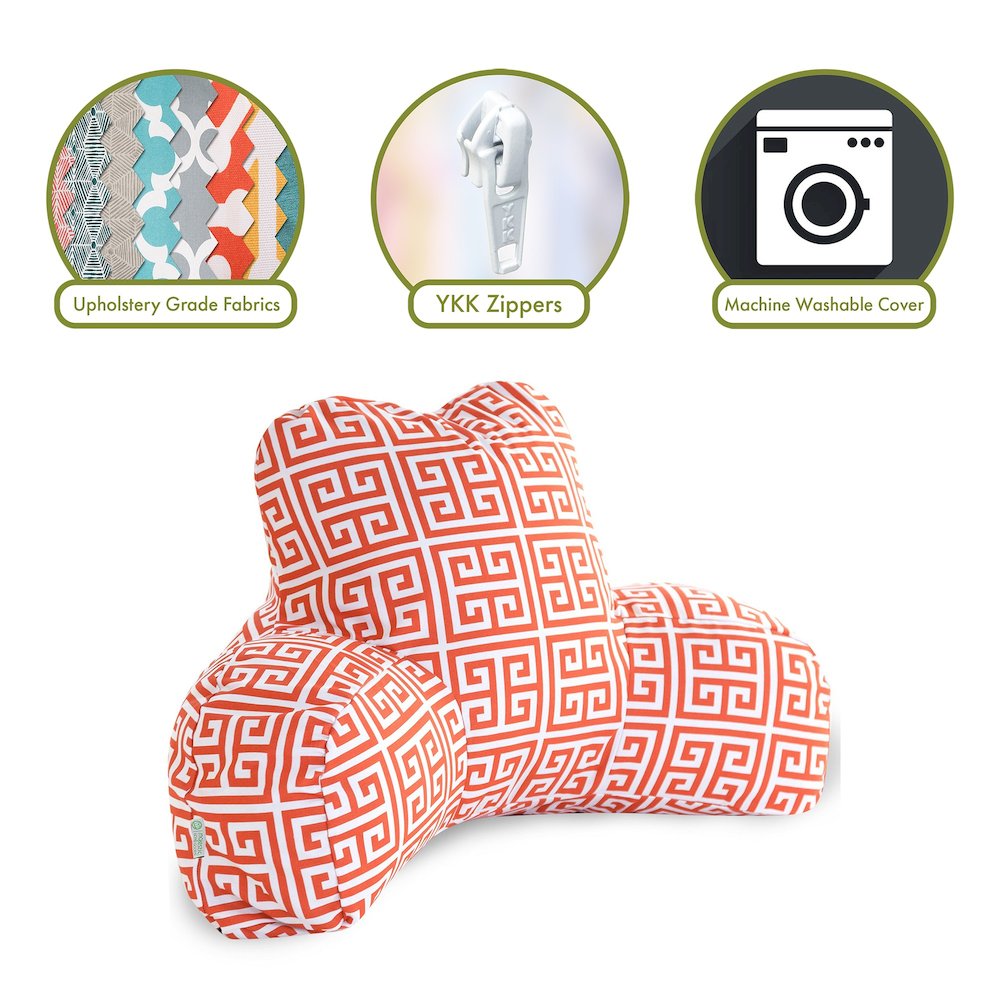 Majestic Home Goods Reading Pillow Towers Orange. Picture 2