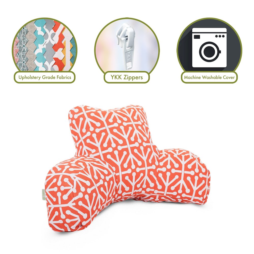 Majestic Home Goods Reading Pillow Aruba Orange. Picture 2