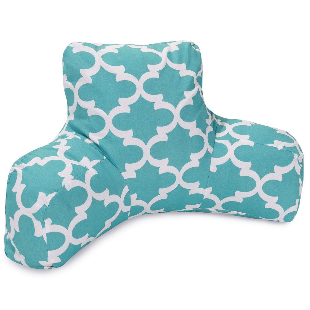 Majestic Home Goods Reading Pillow Trellis Teal. Picture 1