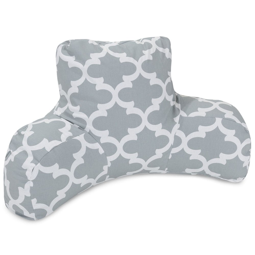 Majestic Home Goods Reading Pillow Trellis Gray. Picture 1