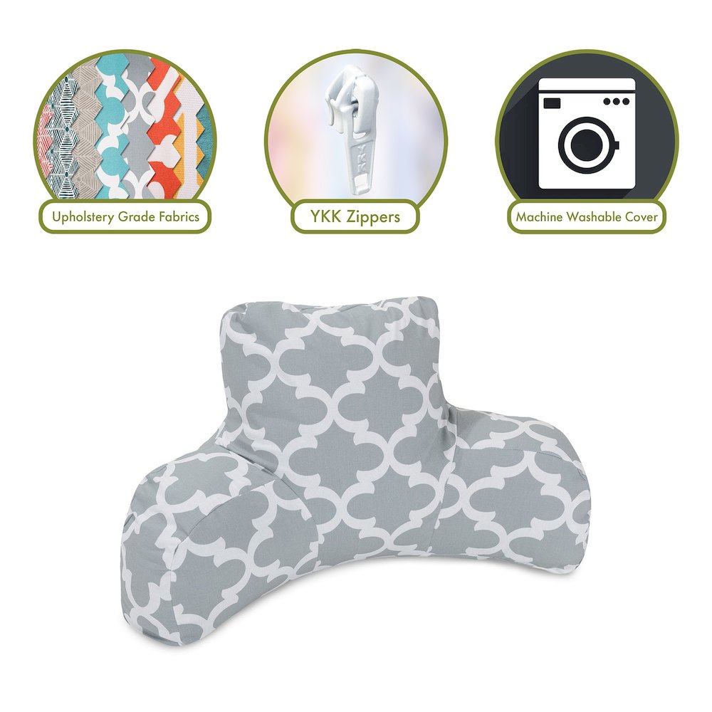 Majestic Home Goods Reading Pillow Trellis Gray. Picture 2