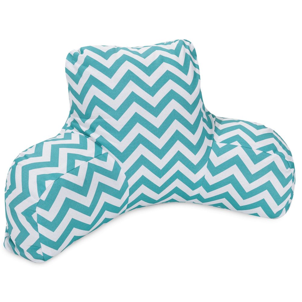 Majestic Home Goods Reading Pillow Chevron Teal. Picture 1