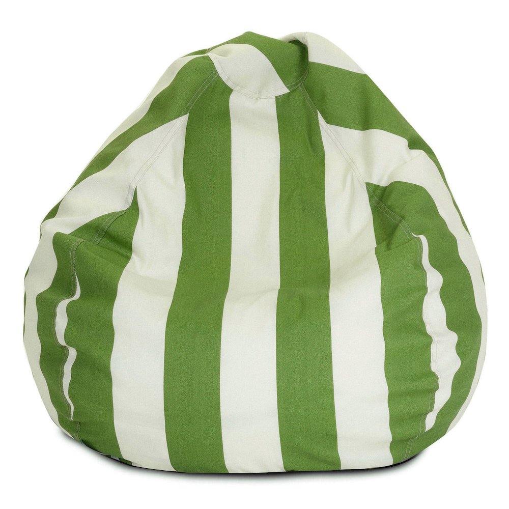 Majestic Home Goods Small Bean Bag Vertical Stripe Sage. Picture 1
