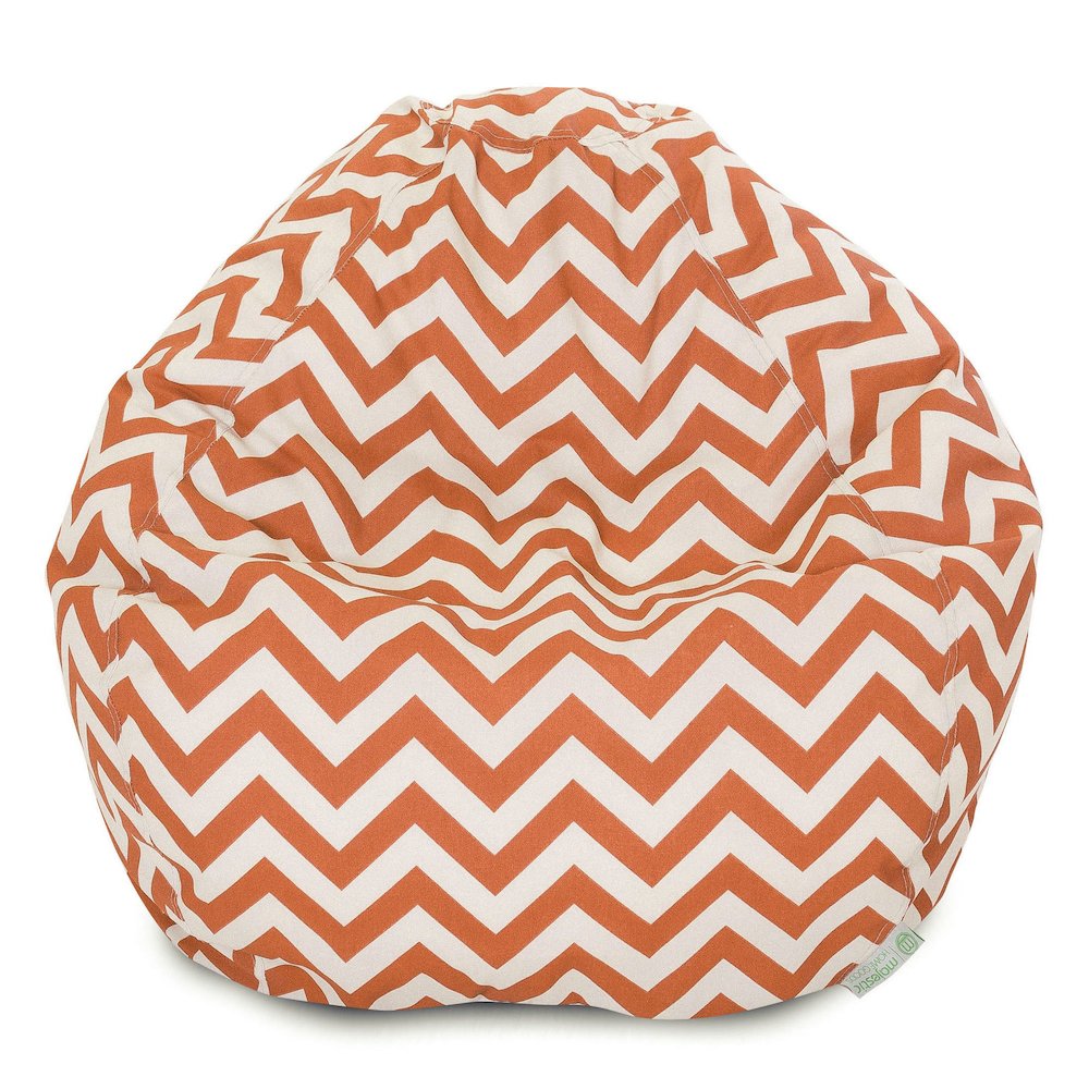 Majestic Home Goods Small Bean Bag Chevron Burnt Orange. Picture 1