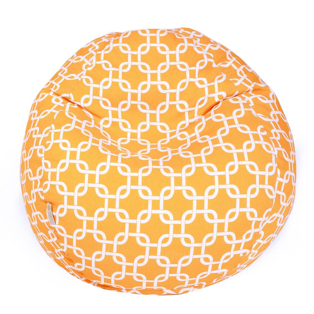 Majestic Home Goods Small Bean Bag Links Yellow. Picture 1