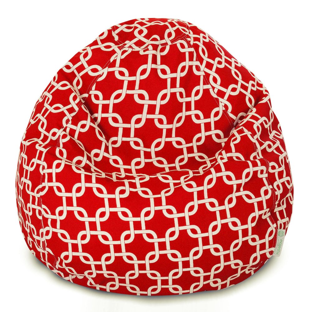 Majestic Home Goods Small Bean Bag Links Red. Picture 1