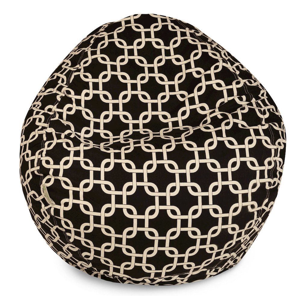Majestic Home Goods Small Bean Bag Links Black. Picture 1