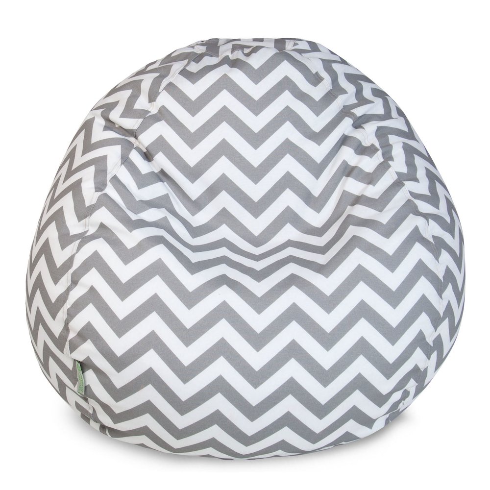 Majestic Home Goods Small Bean Bag Chevron Gray. Picture 1