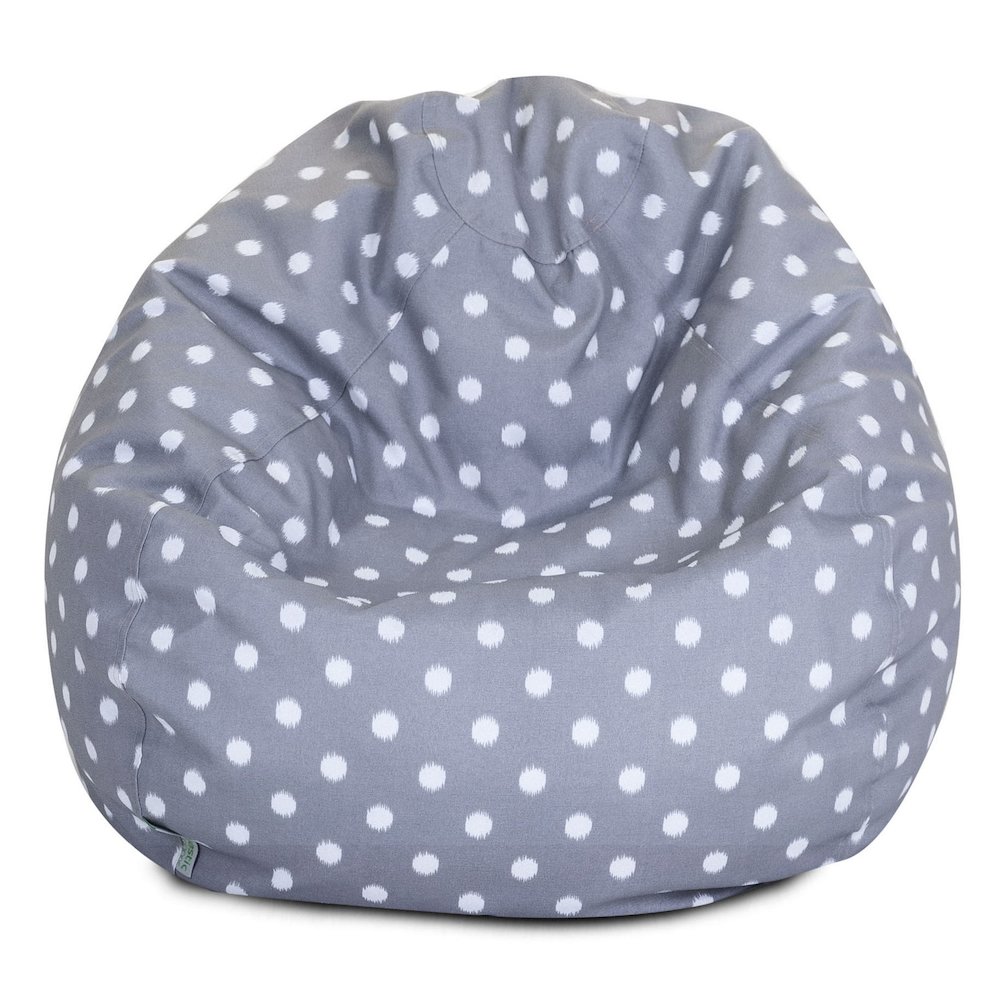 Majestic Home Goods Small Bean Bag Ikat Dot Gray. Picture 1