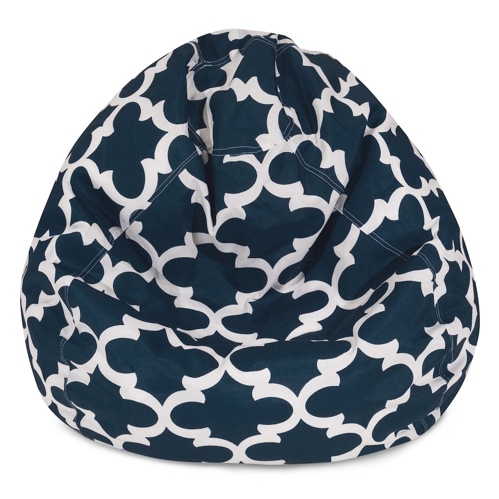 Majestic Home Goods Small Bean Bag Trellis Navy. Picture 1
