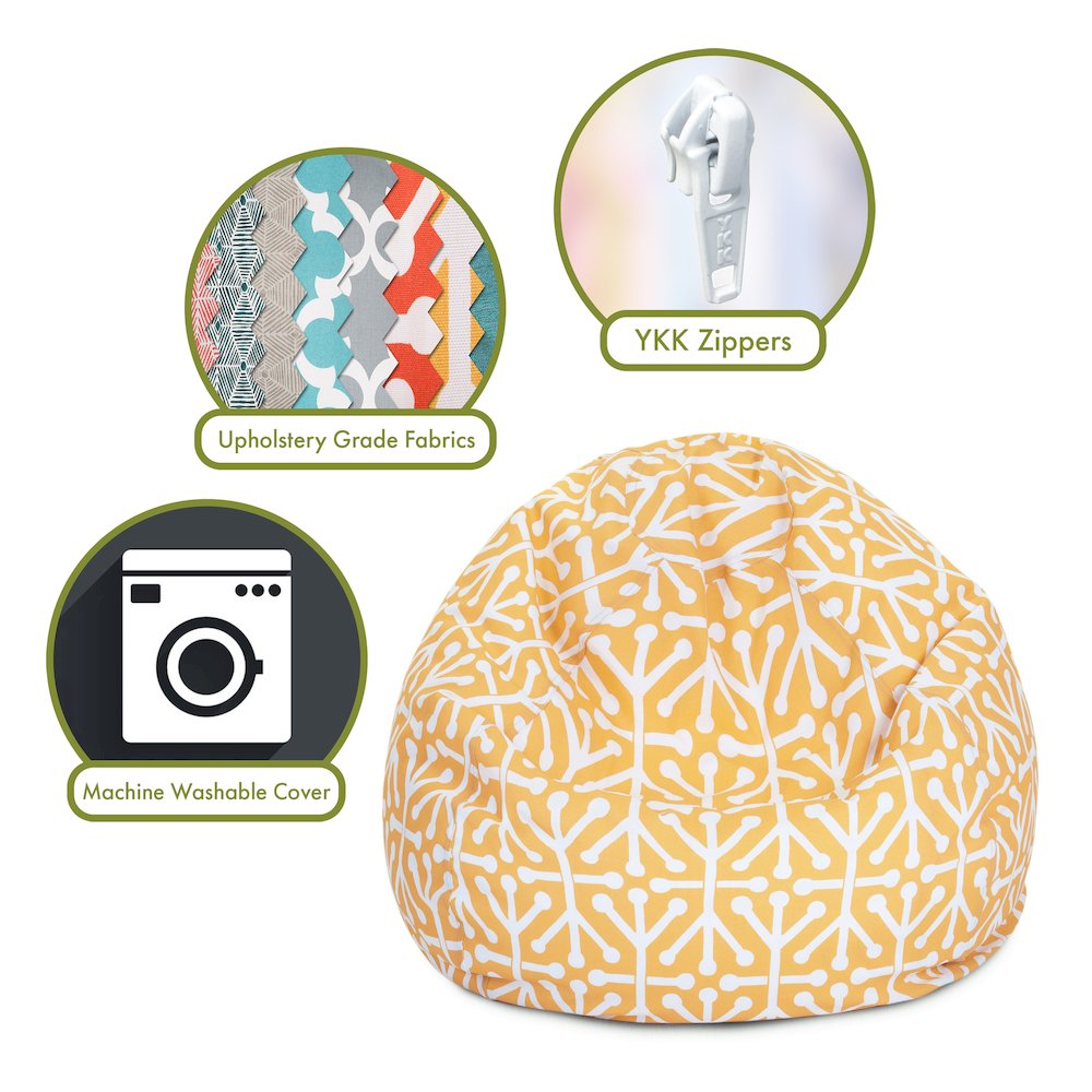 Majestic Home Goods Small Bean Bag Aruba Citrus. Picture 2