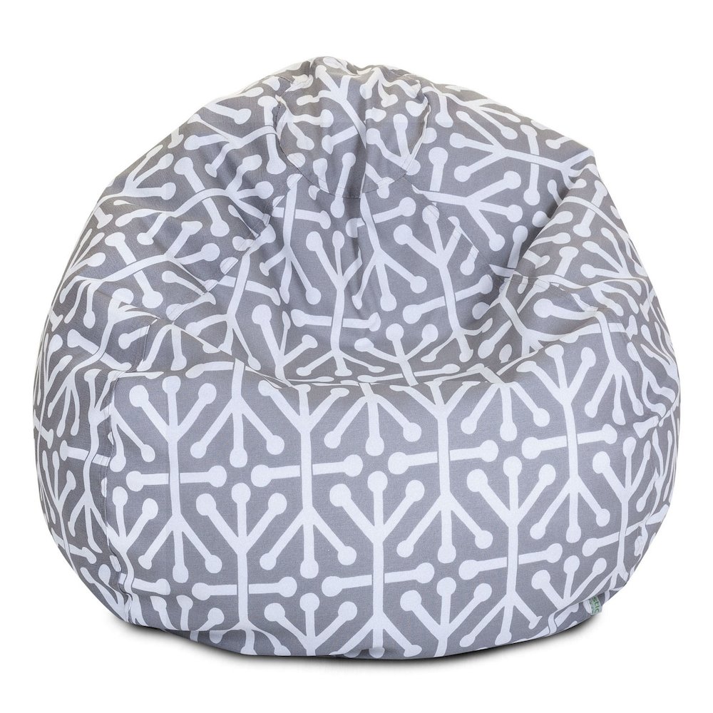 Majestic Home Goods Small Bean Bag Aruba Gray. Picture 1