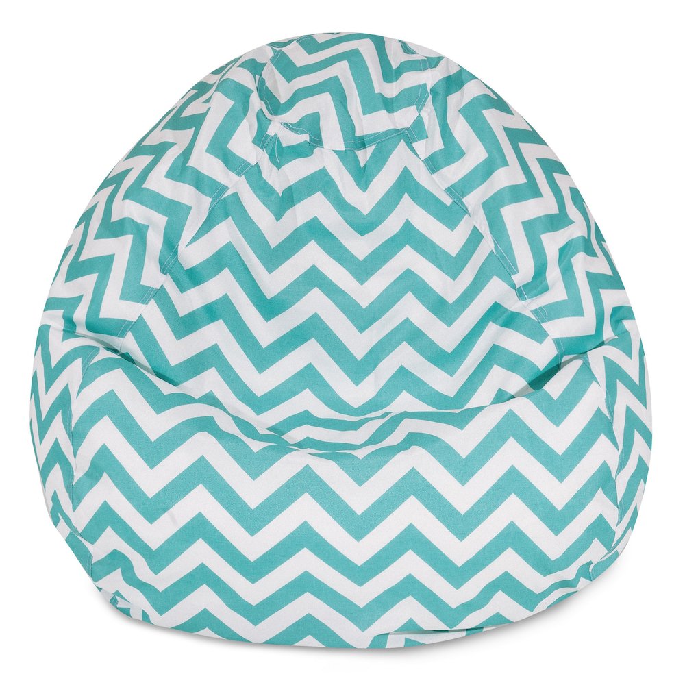 Majestic Home Goods Small Bean Bag Chevron Teal. Picture 1