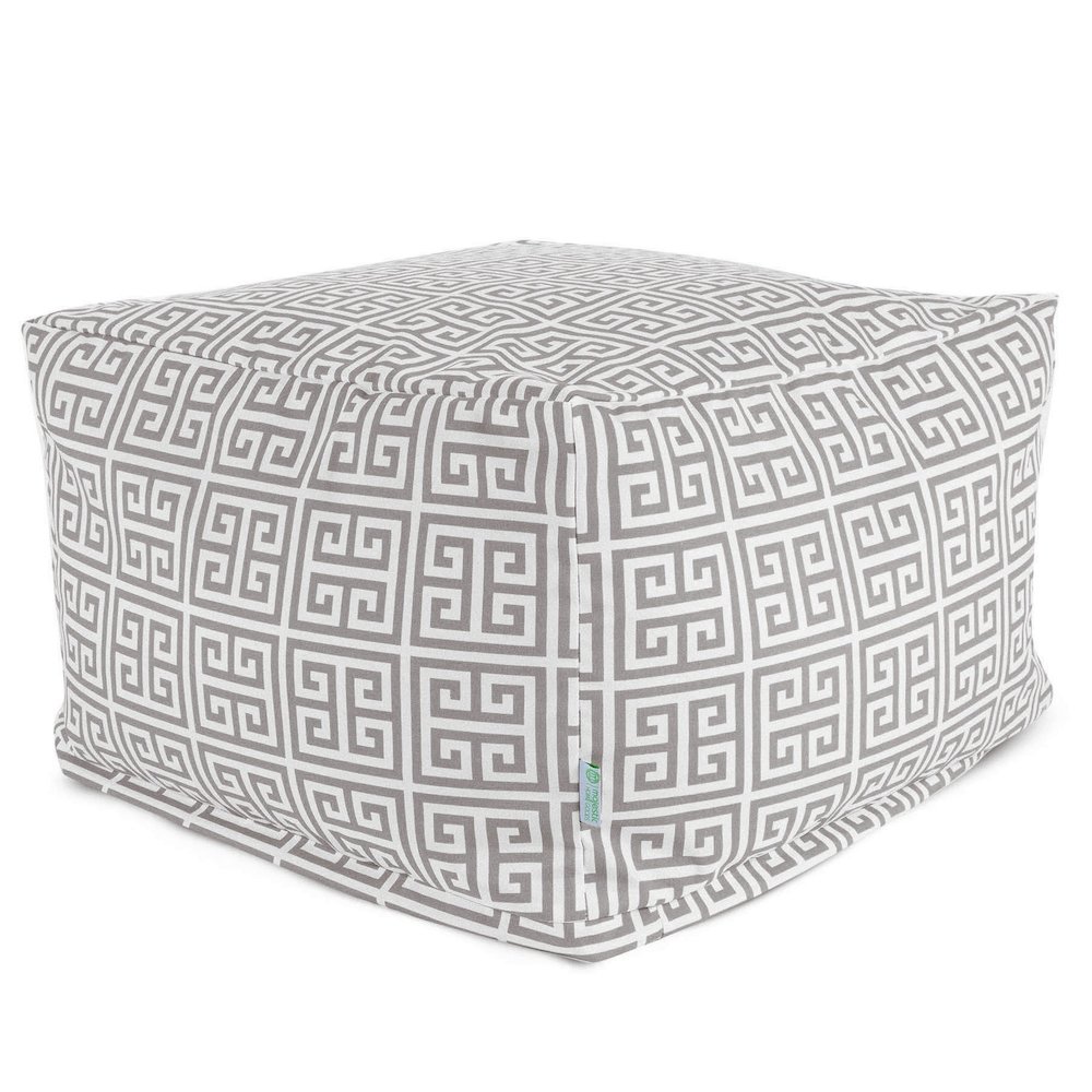 Majestic Home Goods Ottoman Pouf Towers Gray. Picture 1