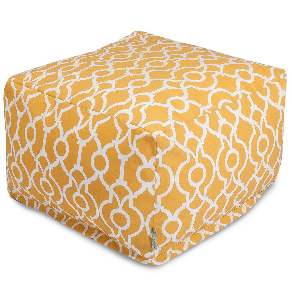 Majestic Home Goods Ottoman Pouf Athens Citrus. Picture 1