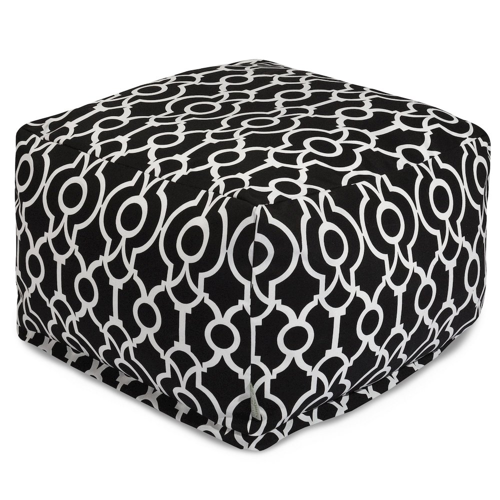 Majestic Home Goods Ottoman Pouf Athens Black. Picture 1