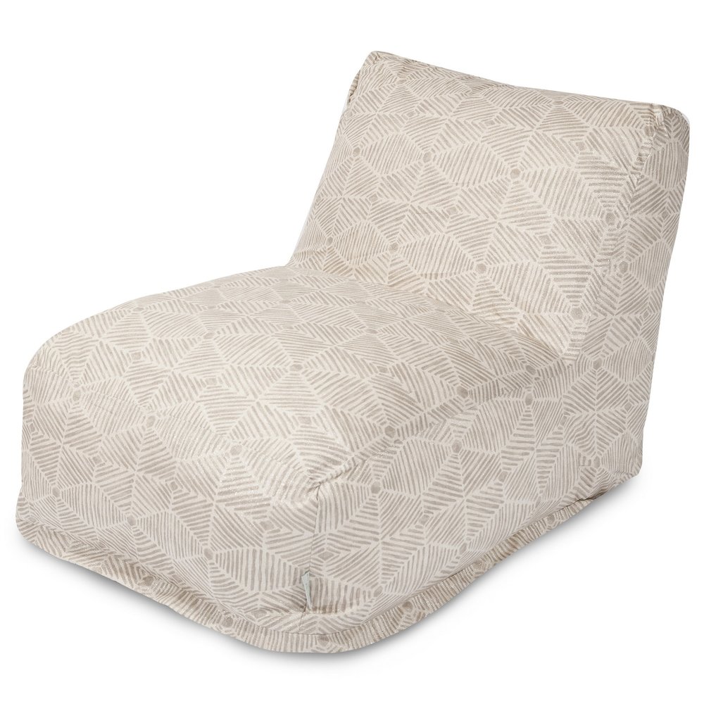 Majestic Home Goods Chair Lounger Charlie Beige Metallic. Picture 1