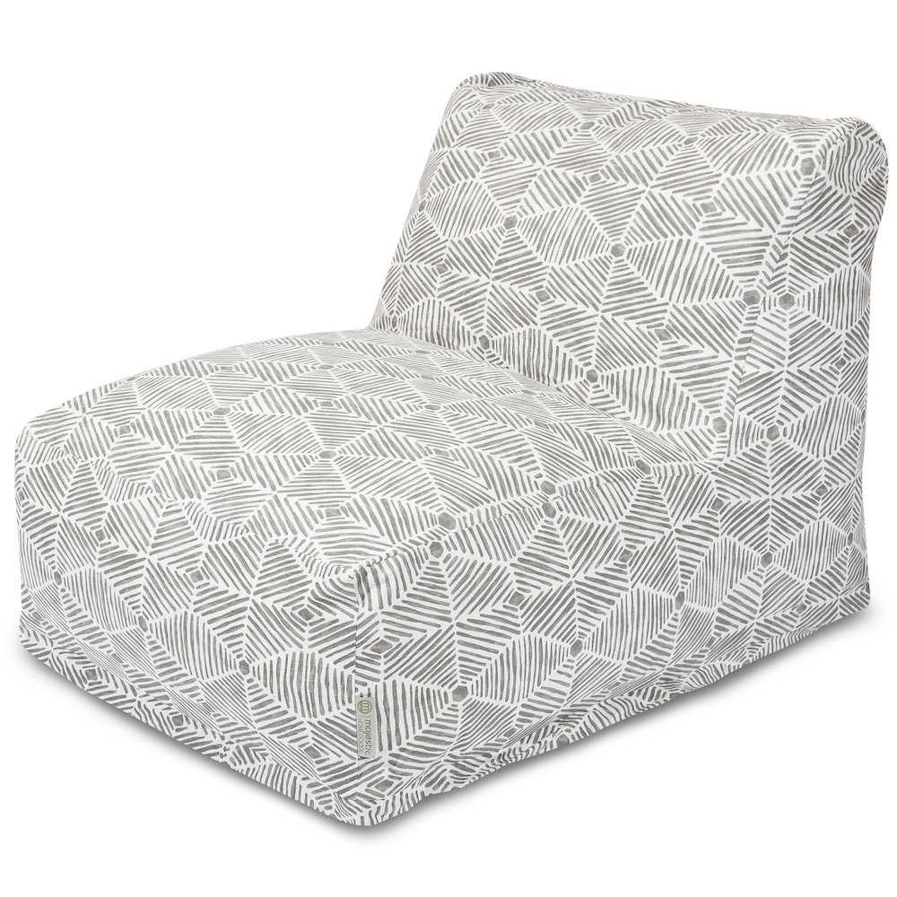 Majestic Home Goods Chair Lounger Charlie Gray. Picture 1