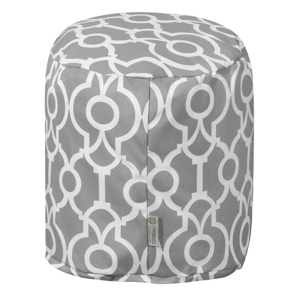 Majestic Home Goods Pouf Athens Gray. Picture 1