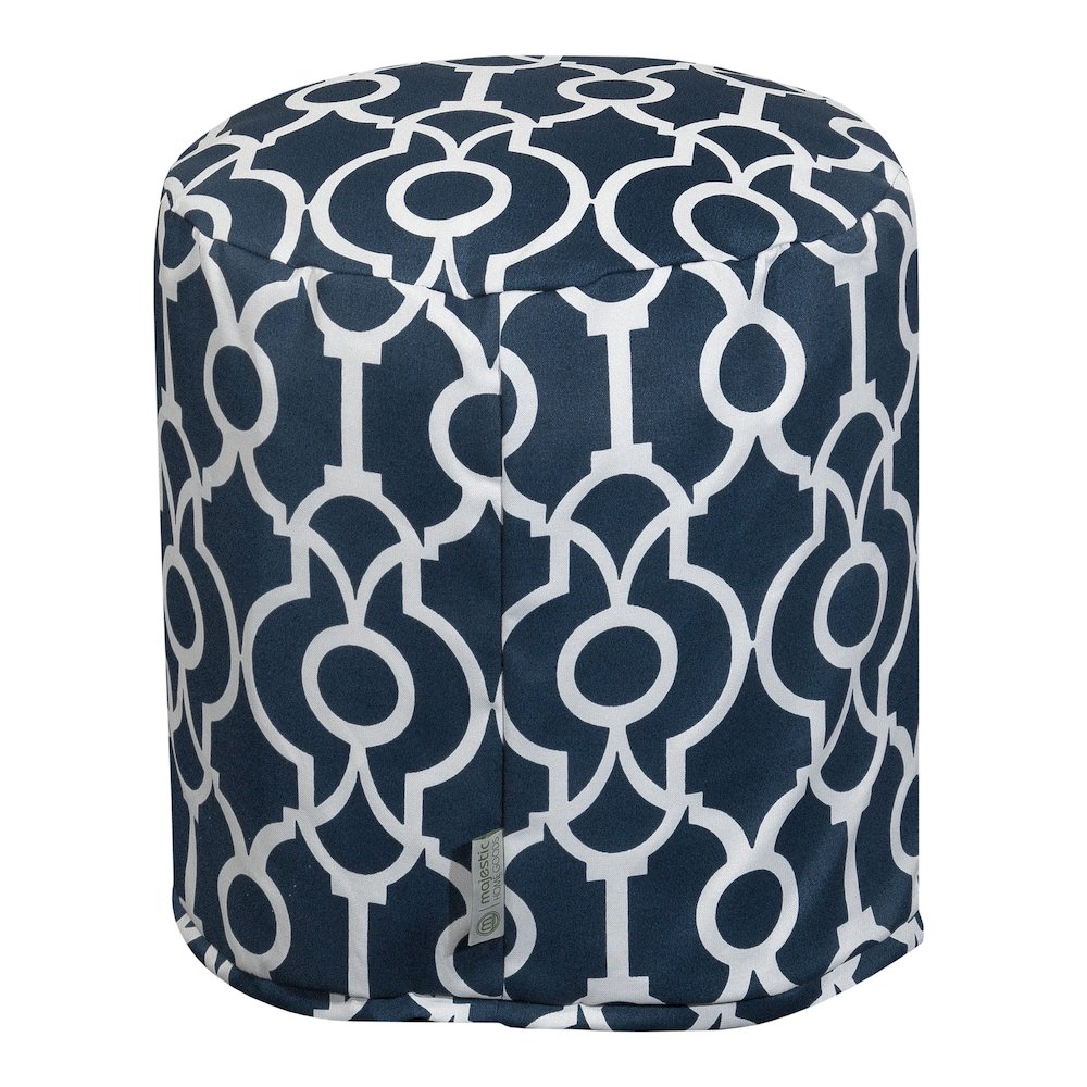 Majestic Home Goods Pouf Athens Navy. Picture 1
