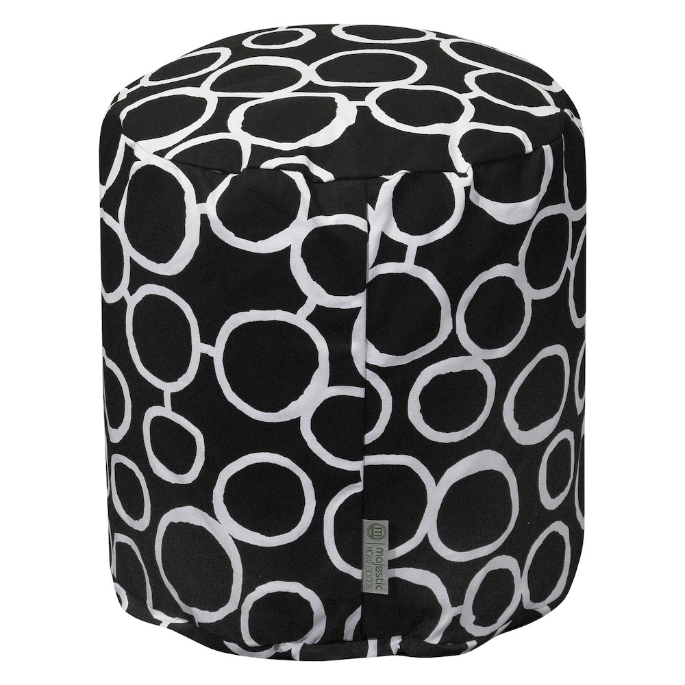 Majestic Home Goods Pouf Fusion Black. Picture 1