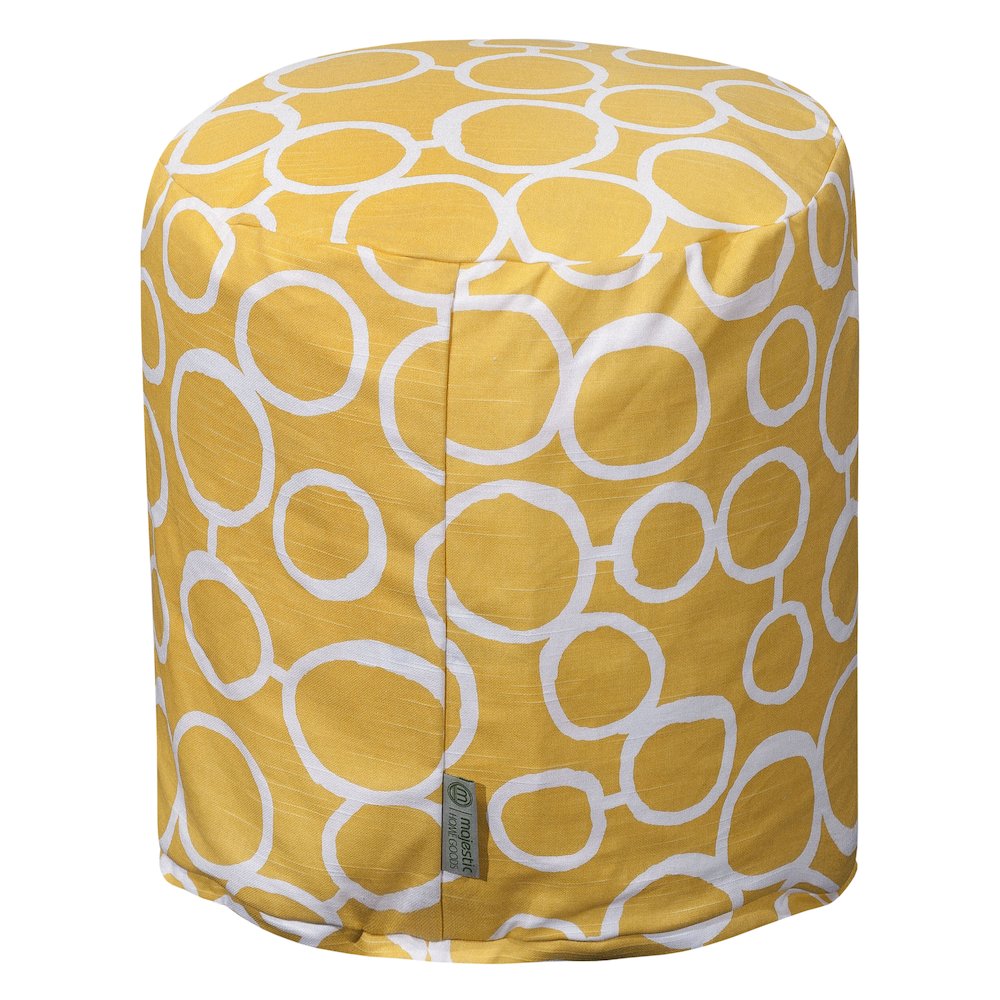 Majestic Home Goods Pouf Fusion Yellow. Picture 1