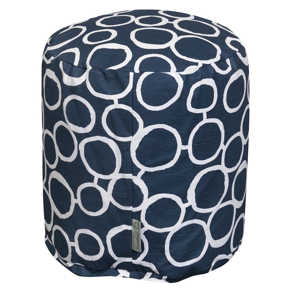 Majestic Home Goods Pouf Fusion Navy. Picture 1