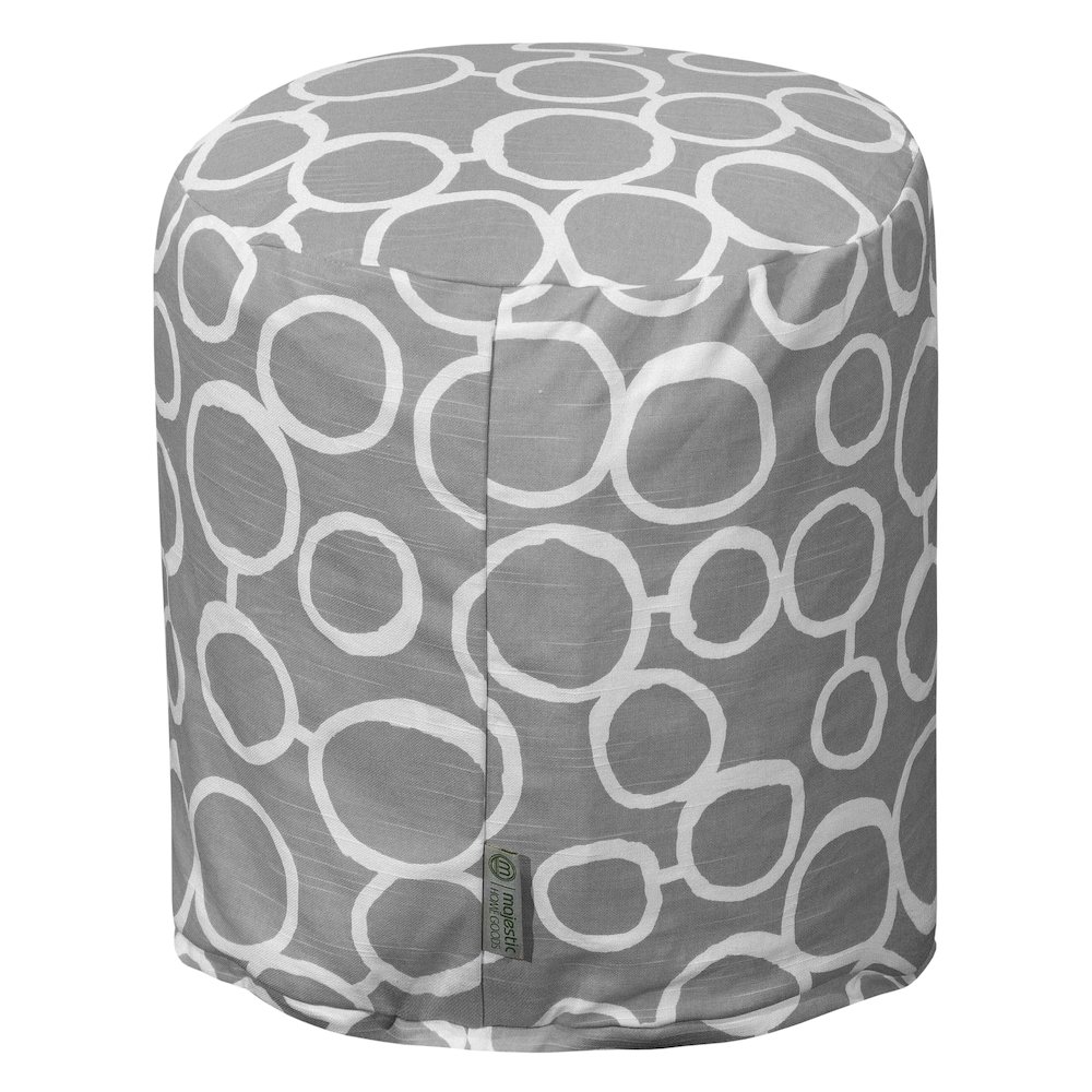 Majestic Home Goods Pouf Fusion Gray. Picture 1