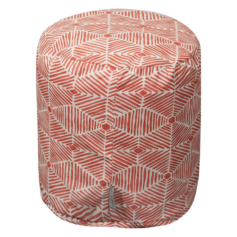 Majestic Home Goods Pouf Charlie Salmon. Picture 1